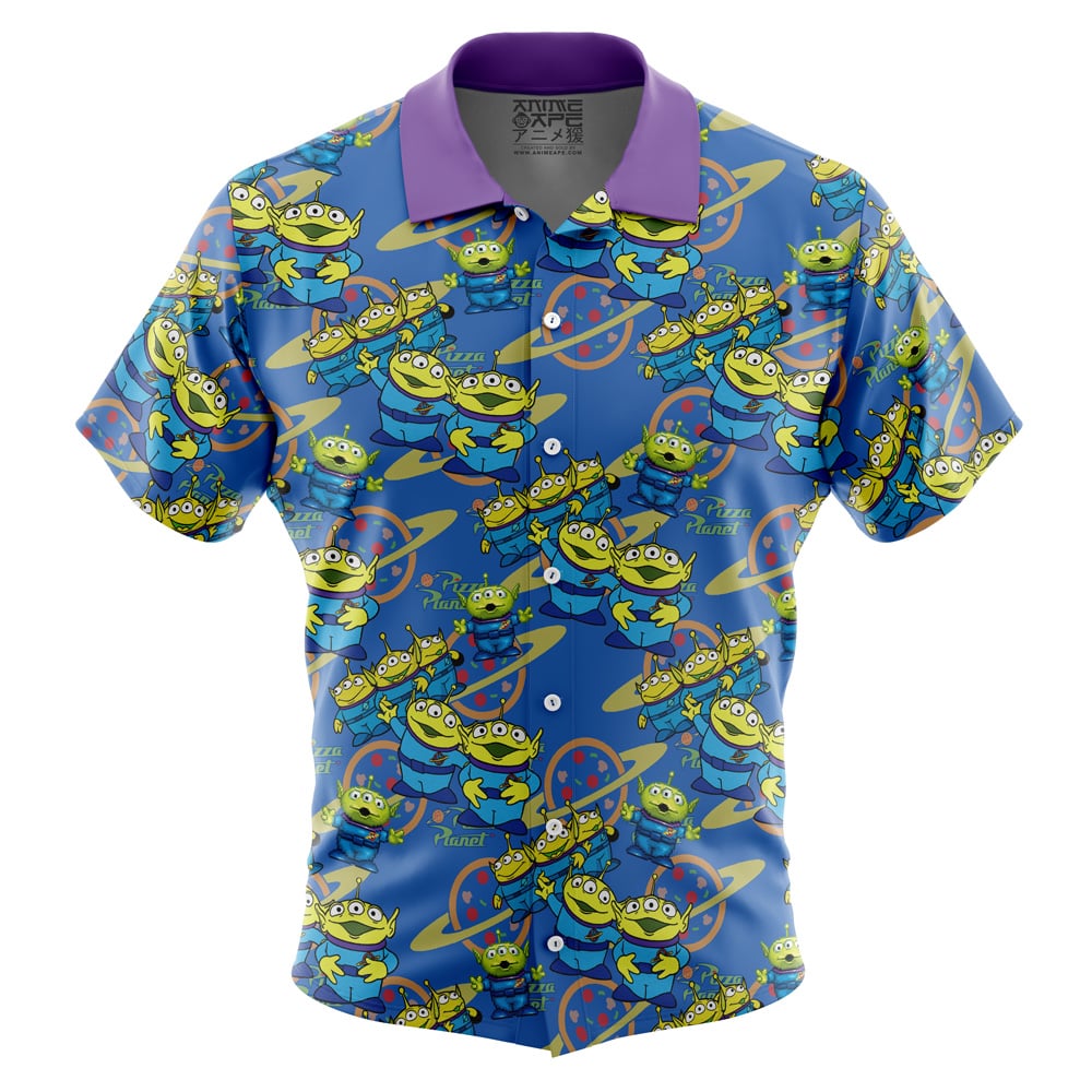 Little Green Men Toy Story Short Sleeve Hawaiian Shirt
