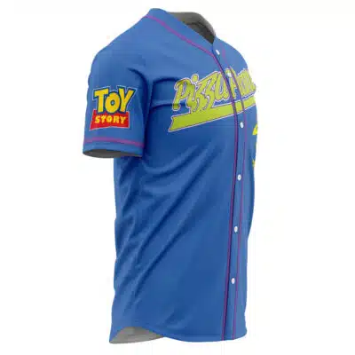 Gotei 13 Kenny V2 Bleach Baseball Jersey featuring bold yellow and white Gotei 13 text across the chest, a Kenny patch on the right sleeve, and striking purple piping along the seams and buttons.