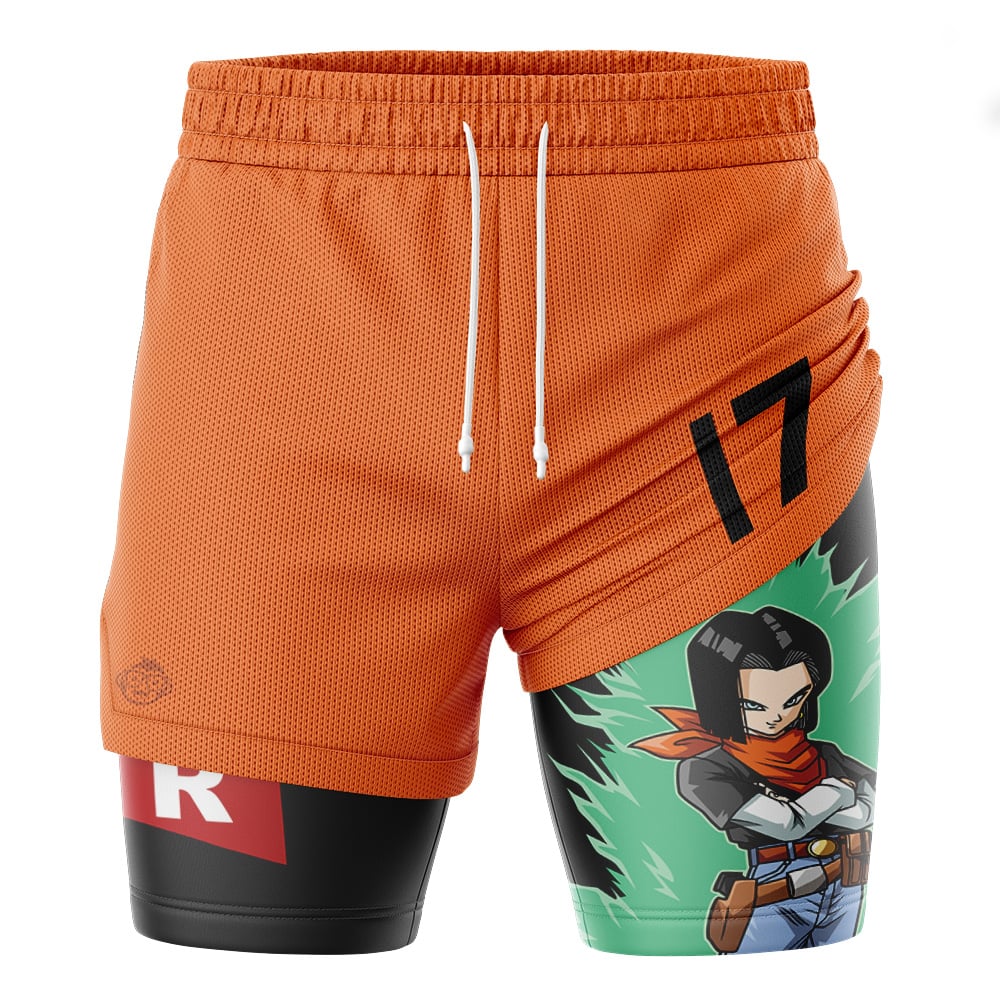 Android 17 Dragon Ball Z 2-in-1 Performance Shorts