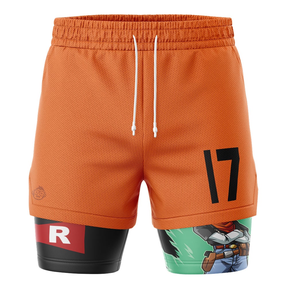 Android 17 Dragon Ball Z 2-in-1 Performance Shorts - Image 2