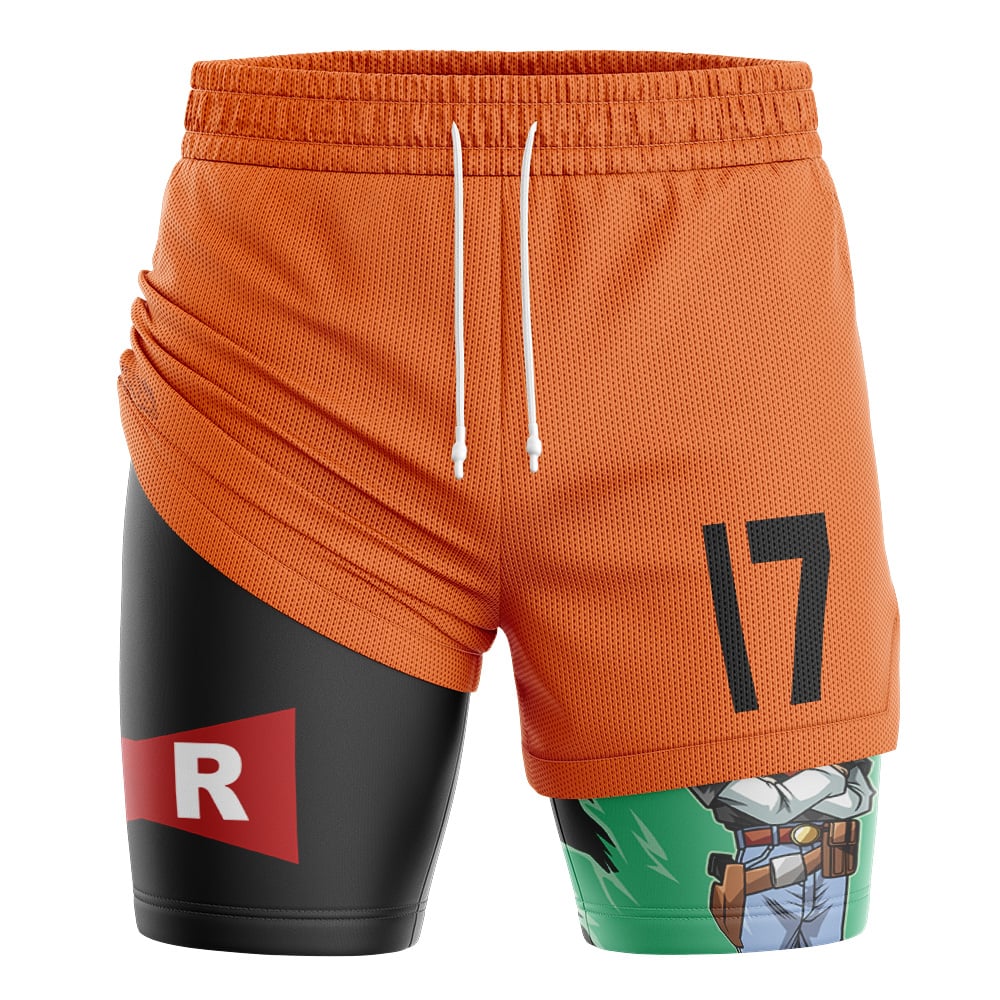 Android 17 Dragon Ball Z 2-in-1 Performance Shorts - Image 3