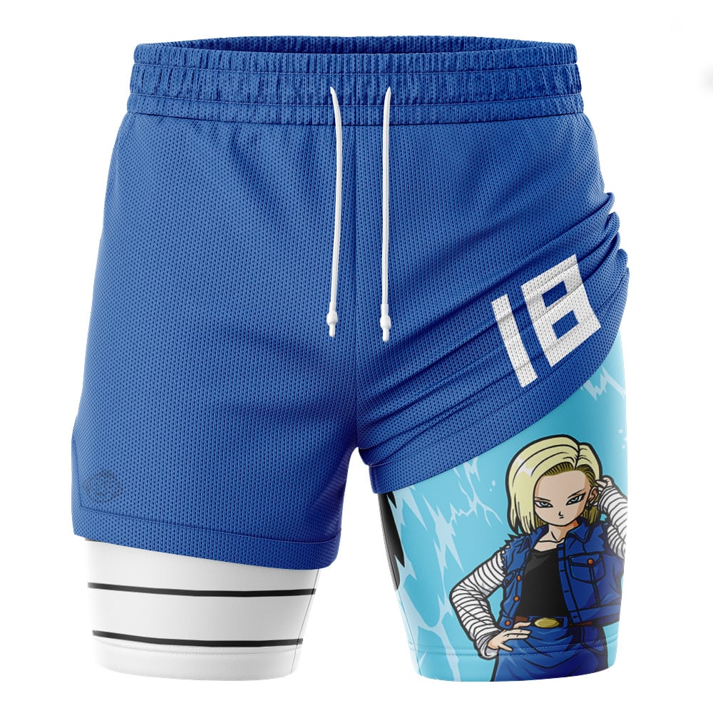 Android 18 Dragon Ball Z 2-in-1 Performance Shorts