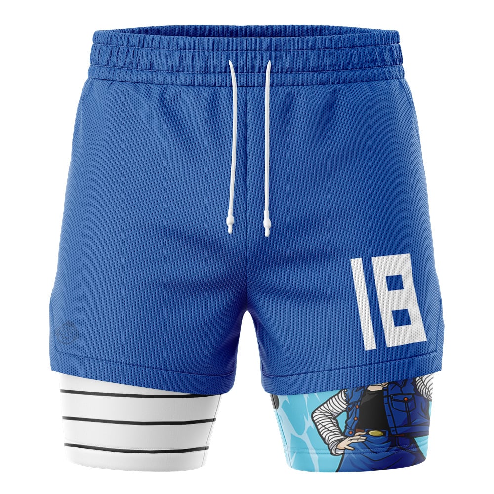 Android 18 Dragon Ball Z 2-in-1 Performance Shorts - Image 2