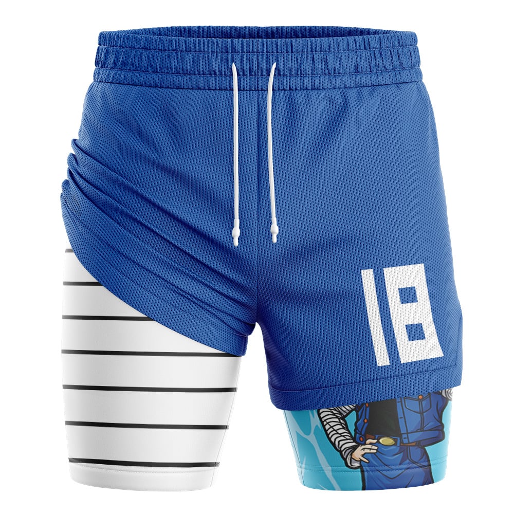 Android 18 Dragon Ball Z 2-in-1 Performance Shorts - Image 3