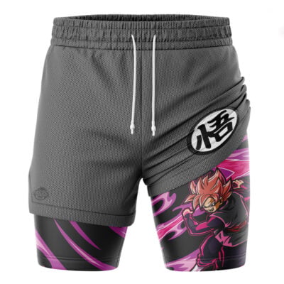 Black Goku V2 Dragon Ball Z 2-in-1 Performance Shorts