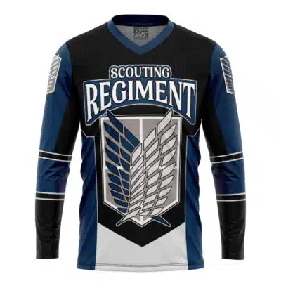 Black Scouting Regiment Attack on Titan Hockey Jersey