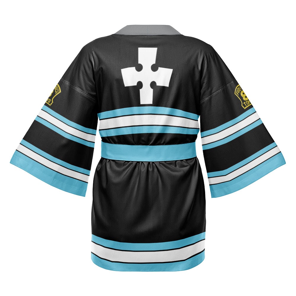 Company 8 Fire Force Happi Coat Haori Kimono - Image 2