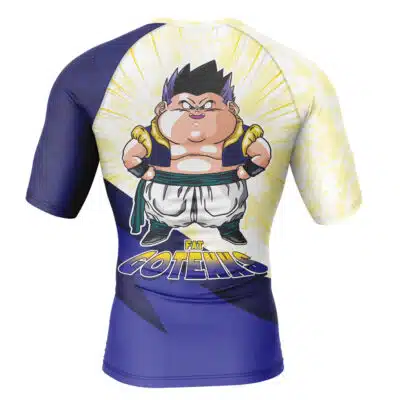 Fusion Dance Fat Gotenks DBZ Short Sleeve Rash Guard Compression Shirt