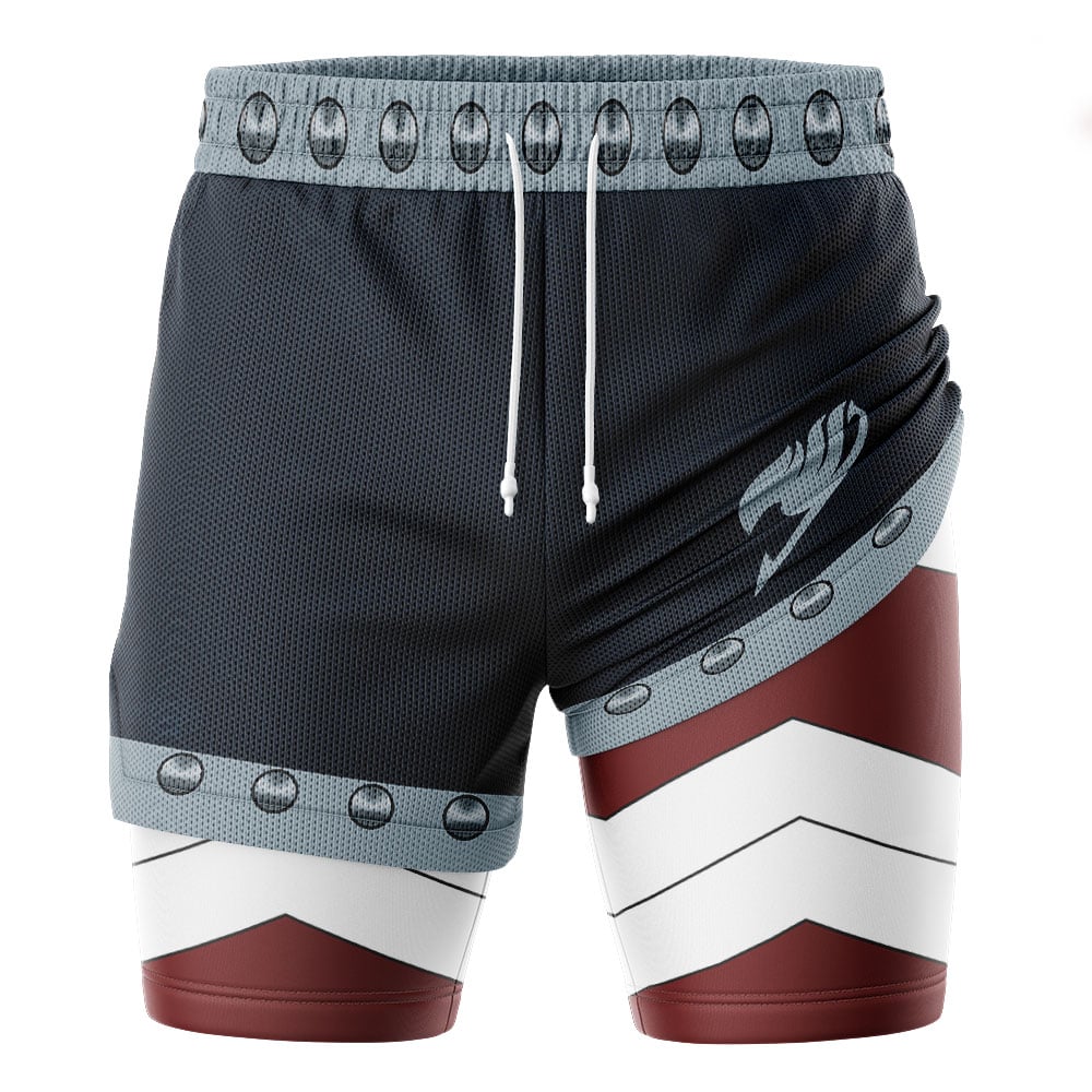 Gajeel Redfox Fairy Tail 2-in-1 Performance Shorts - Image 3