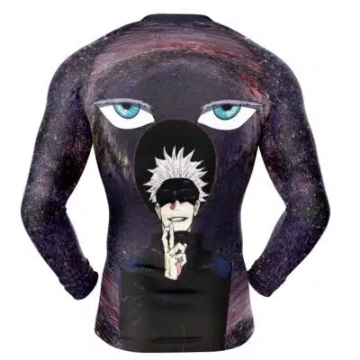 Gojo Unlimited Void Jujutsu Kaisen Long Sleeve Rash Guard Compression Shirt