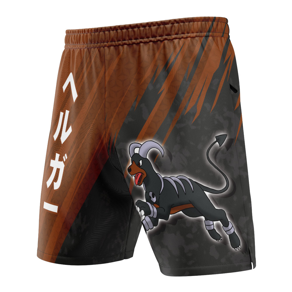 Houndoom Attack Pokemon Versatile Shorts - Image 2