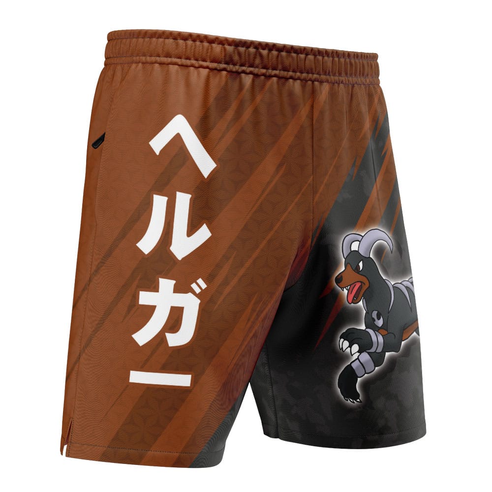 Houndoom Attack Pokemon Versatile Shorts - Image 4
