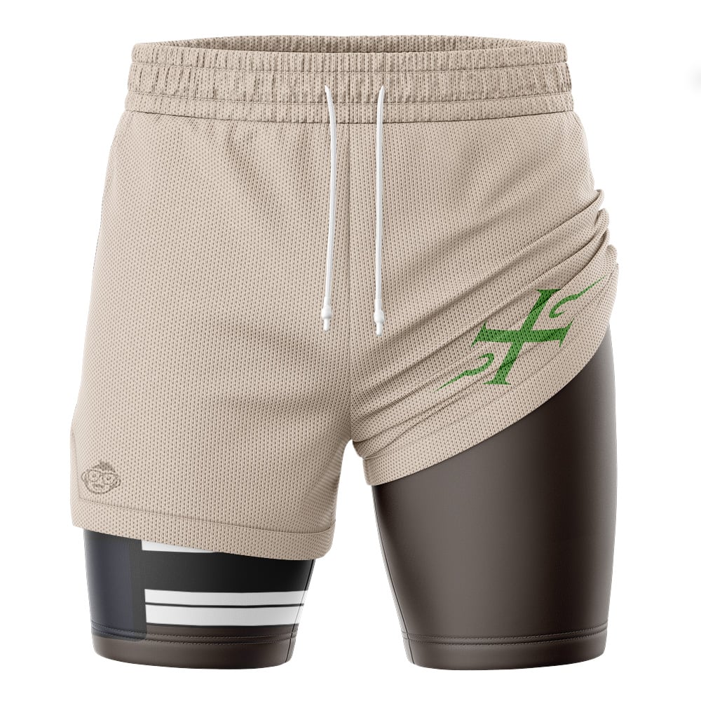 Hyuga Neji Cosplay Shippuden 2-in-1 Performance Shorts - Image 3