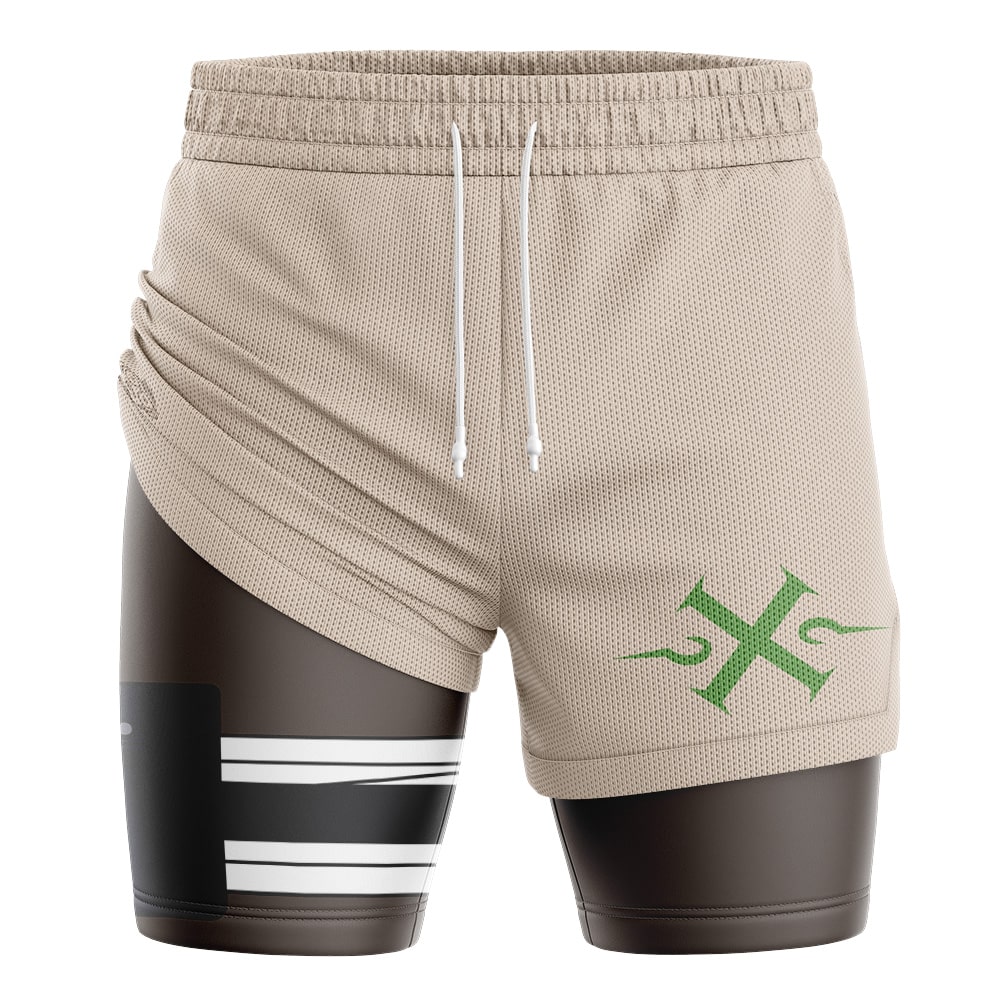Hyuga Neji Cosplay Shippuden 2-in-1 Performance Shorts - Image 2