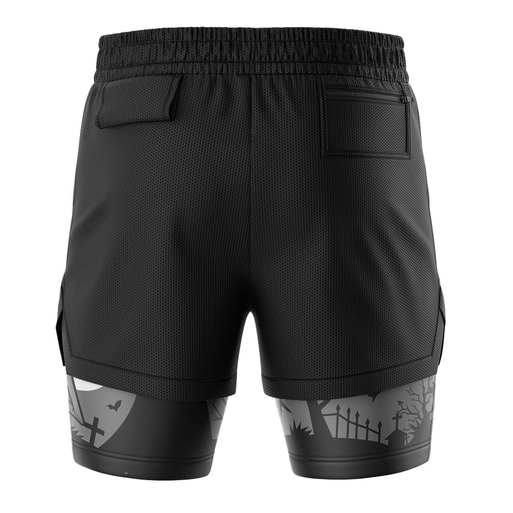 Jack Skellington V3 The Night Before Christmas 2-in-1 Performance Shorts - Image 4