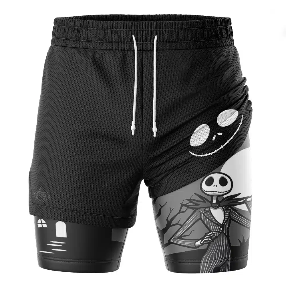 Jack Skellington V3 The Night Before Christmas 2-in-1 Performance Shorts