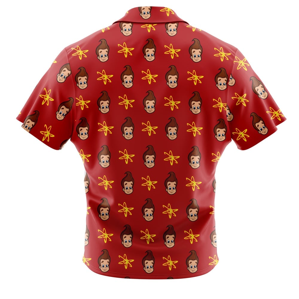 Jimmy Neutron Pattern Short Sleeve Button Up Hawaiian Shirt - Image 2