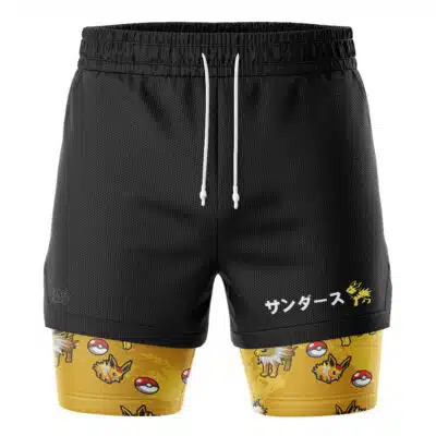 Jolteon Pattern Pokemon 2-in-1 Performance Shorts