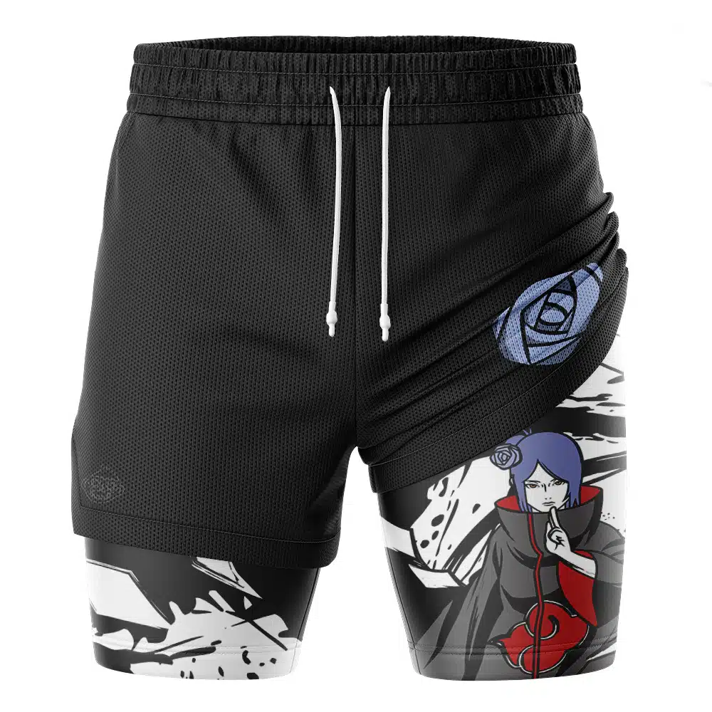 Konan Akatsuki Shippuden 2-in-1 Performance Shorts
