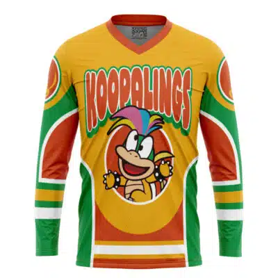 Koopalings Lemmy Koopa Super Mario Bros Hockey Jersey
