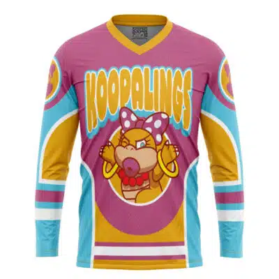 Koopalings Wendy O. Koopa Super Mario Bros Hockey Jersey