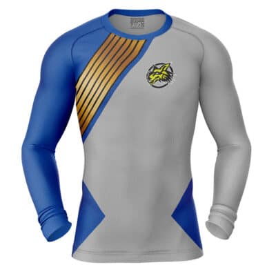 Lunar Wolf Ranger Wild Force Power Rangers Long Sleeve Rash Guard Compression Shirt