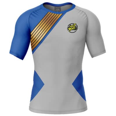 Lunar Wolf Ranger Wild Force Power Rangers Short Sleeve Rash Guard Compression Shirt