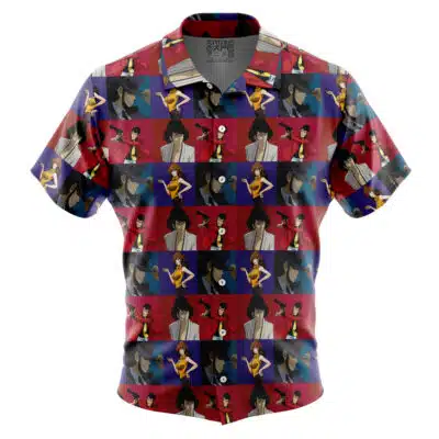 Lupin The Third Pattern Short Sleeve Button Up Hawaiian Shirt