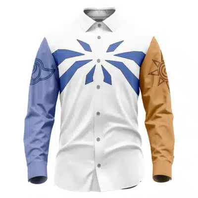 Omegamon Digimon Long Sleeve Button Up Shirt