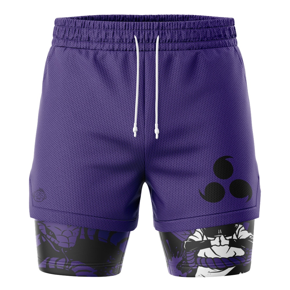 Orochimaru V2 Shippuden 2-in-1 Performance Shorts - Image 2