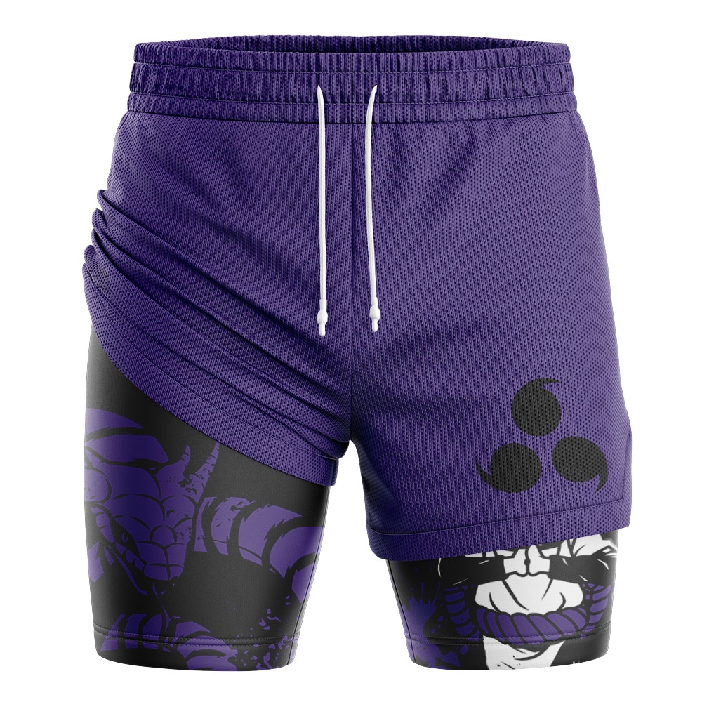 Orochimaru V2 Shippuden 2-in-1 Performance Shorts - Image 3