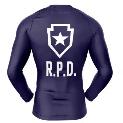 RPD Shield Resident Evil Long Sleeve Rash Guard Compression Shirt