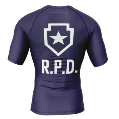 RPD Shield Resident Evil Short Sleeve Rash Guard Compression Shirt