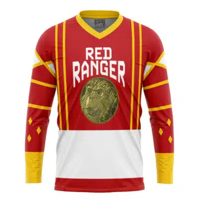 Red Ranger Ninjetti Rangers Hockey Jersey