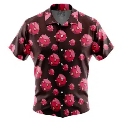 Rokakaka Pattern Jojo’s Bizzare Adventure Button Up Hawaiian Shirt