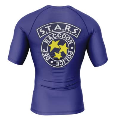 STARS Resident Evil Short Sleeve Rash Guard Compression Shirt