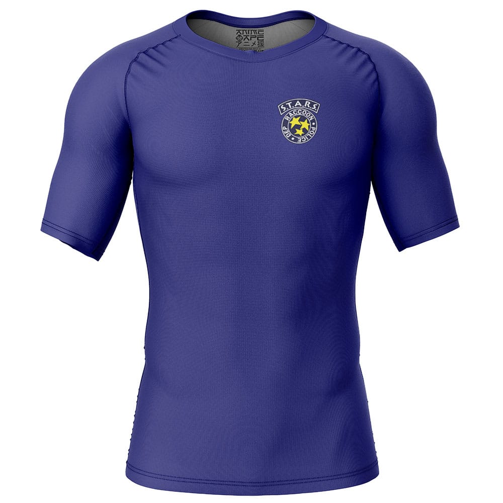 STARS Resident Evil Short Sleeve Rash Guard Compression Shirt - Image 2