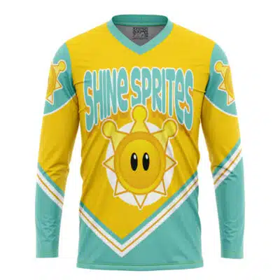 Shine Sprites Shines Super Mario Bros Hockey Jersey
