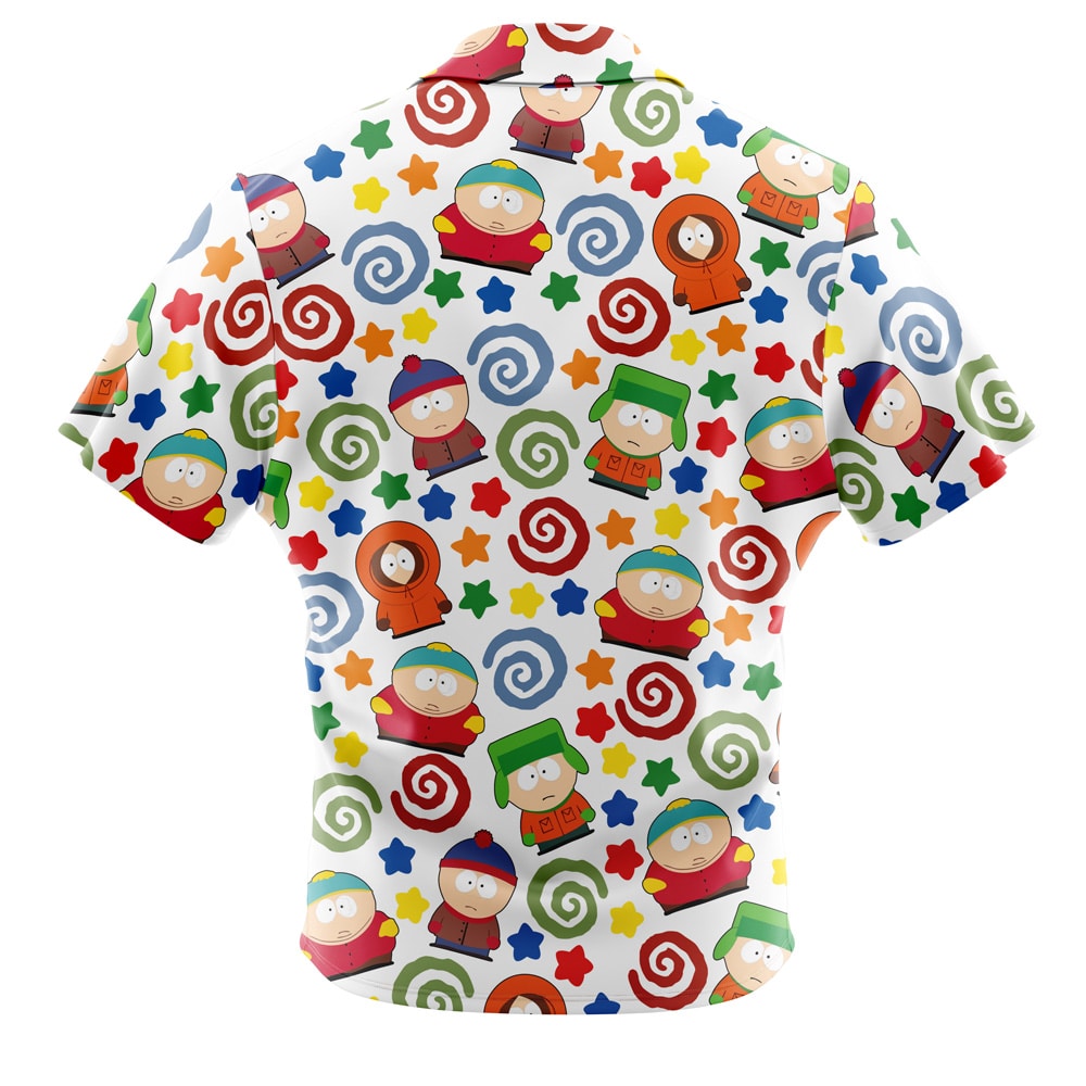 South Park Pattern Short Sleeve Button Up Hawaiian Shirt - Image 2