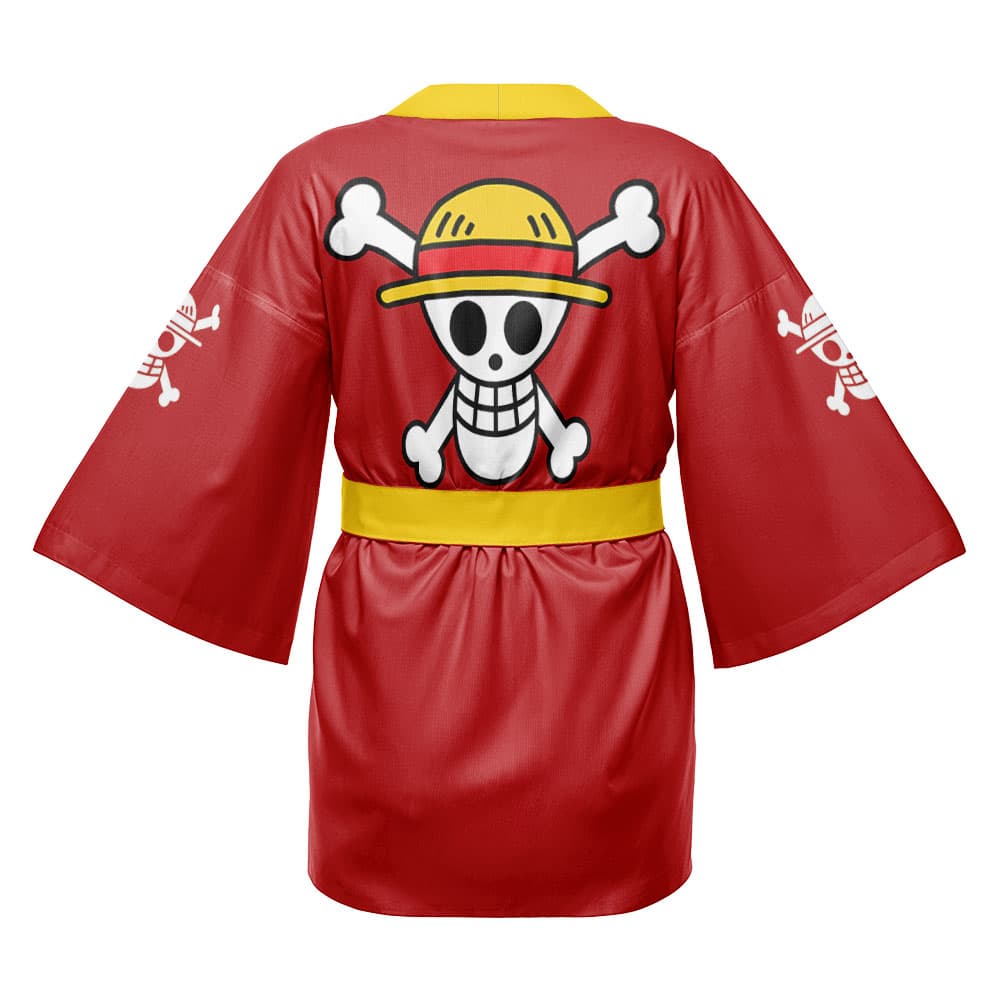Strawhats Luffy One Piece Happi Coat Haori Kimono - Image 2