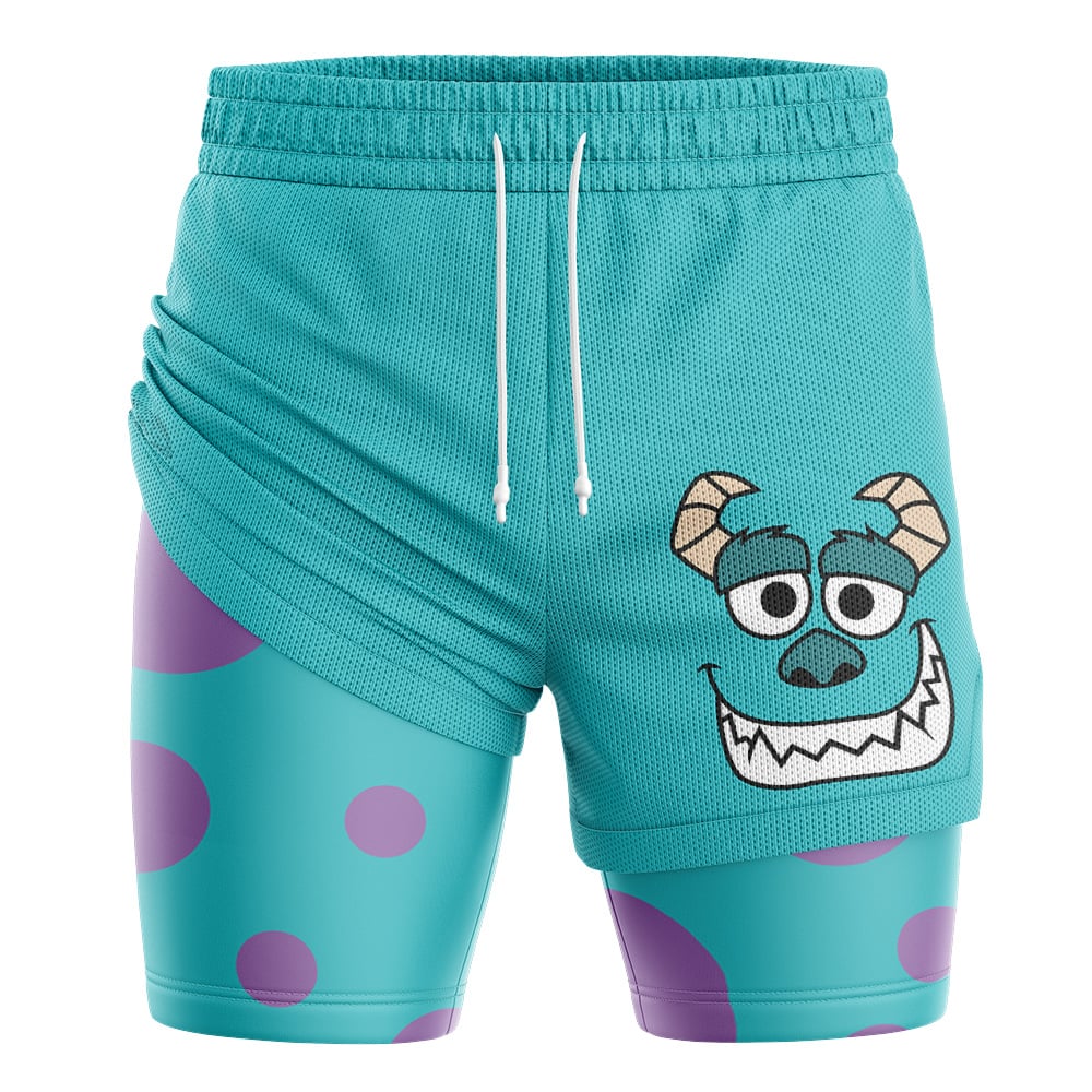 Sulley Monster Inc 2-in-1 Performance Shorts - Image 2