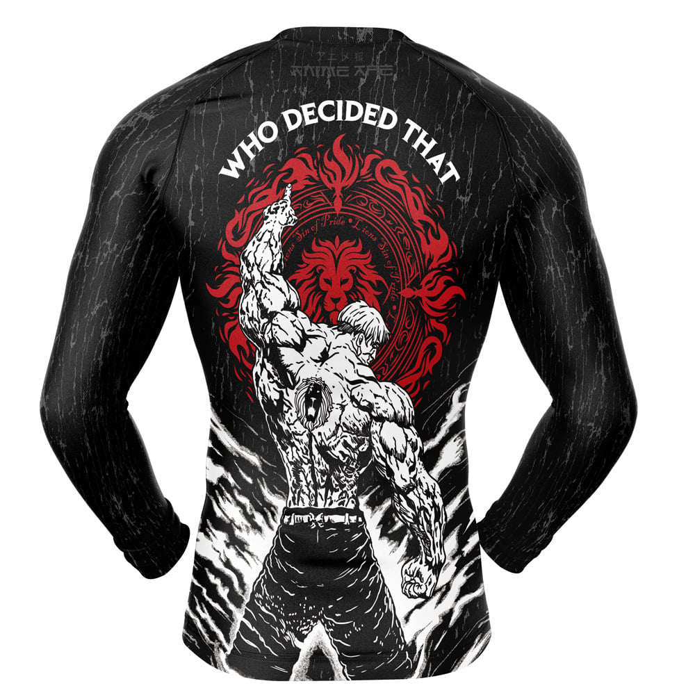 Who Decided That Escanor Seven Deadly Sins Long Sleeve Rash Guard Compression Shirt