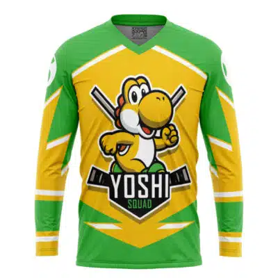 Yellow Yoshi Squad Super Mario Bros Hockey Jersey