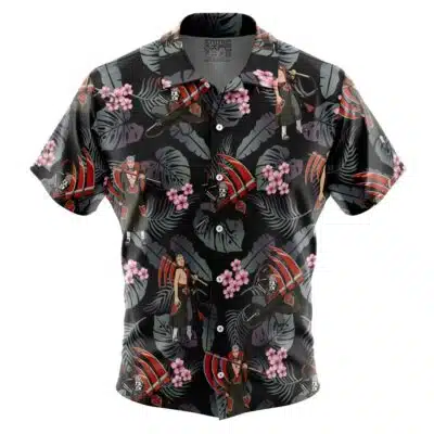 Hidan Pattern Akatsuki Short Sleeve Button Up Hawaiian Shirt