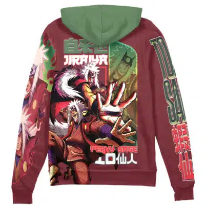Jiraiya Shippuden Streetwear Zip Hoodie Jacket