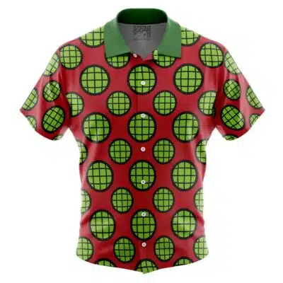 Planeteer Pattern Captain Planet Short Sleeve Button Up Hawaiian Shirt