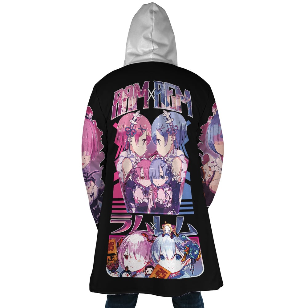 Rem x Ram Re: Zero Streetwear Dream Cloak Coat - Image 3