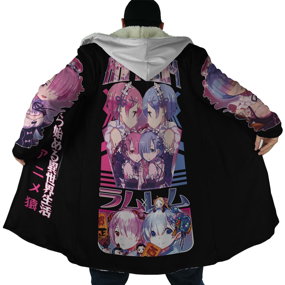 Rem x Ram Re: Zero Streetwear Dream Cloak Coat - Image 2