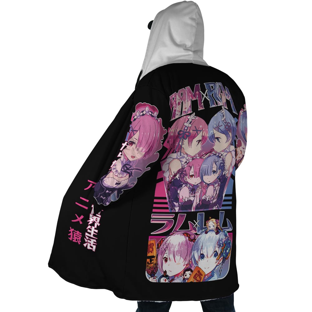 Rem x Ram Re: Zero Streetwear Dream Cloak Coat - Image 6