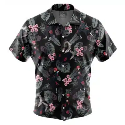 Sasori Pattern Akatsuki Short Sleeve Button Up Hawaiian Shirt